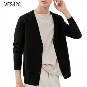 Customized LOGO OEM&ODM Cardigan Solid Color Single breasted Fitted Knitted Coat Men's minimalist casual jacket Spring and Autumn Fashion Knitwear Factory China