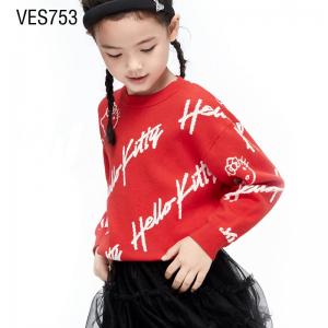 Customized Children's O-Neck Art Font Printing Long Sleeve Loose Sweater Manufactured by Chinese Clothing Factory