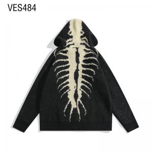 Customized Hoodie Men's Cthulhu Style Diablo Pullover Front Character Jacquard Back Weird Bone Jacquard Sweatshirt
