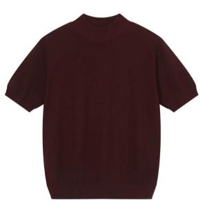 Men's Mock Neck Short Sleeve Solid Plain Cashmere Sweater