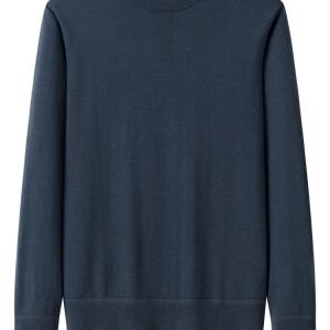 Navy blue crew neck cashmere sweater