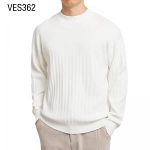 High quality minimalist style men's O-neck long sleeved loose fitting pullover Autumn and winter casual sweaters Solid knit top Clothing Factory China