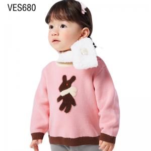 Customized Pullover Cute Rabbit Decal Autumn and Winter Long Sleeve Loose Thick Sweater Fashion Outdoor Top Made in Chinese Factory