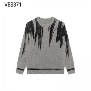 Customized Pullover Men's Abstract Stripe Solid Color Large Sweater Autumn and Winter Long Sleeve O-Neck High Quality Clothing Factory China