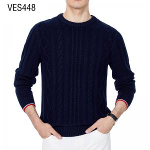 Customized Pullover for Men's O-Neck Thread Fit Solid Color Long Sleeve Pullover Autumn/Winter Casual Outdoor Top Customized high-quality sweaters by Chinese clothing factories