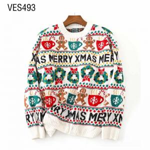 Customized Christmas Pullover Classic Vintage Complex Pattern Jacquard O-Neck Long Sleeve Sweater Family Gathering Outdoor Autumn and Winter Clothing Chinese Factory