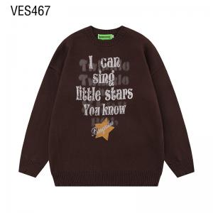 Customized OEM&ODM Men's Pullover Classic Font Jacquard O-Neck Sweater Loose and soft top customized by Chinese clothing factories in autumn and winter