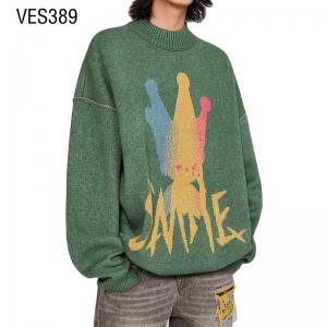 Customized LOGO OEM&ODM Pullover for Men's Cartoon Joker Jacquard Knitwear O-Neck Large Panel Sleeve Sweater Autumn and Winter Knitted Men's Top Clothing Factory China