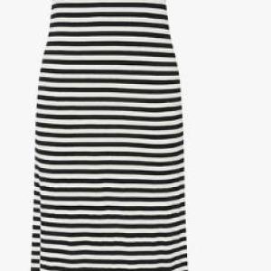 Racerback Striped Rib Knit Maxi Dress