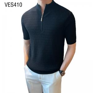 Customized LOGP OEM&ODM Men's Short Sleeve Zipper Neckline Summer Pullover Classic Fashion O-Neck Comfortable Outdoor Top Clothing Factory China