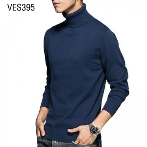 Customized OEM&ODM Men's Solid Color High Neck Knitted Warm Sweater Clothing Factory China Fashion Comfortable Long Sleeve Men's Elastic Slim Fit Pullover