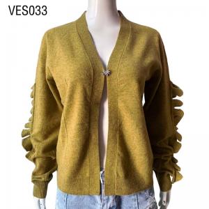 Loose fitting cashmere knitted cardigan for autumn and winter 2023 V-neck long sleeved plant-shaped single button women's new fashion sweater Elegant niche knit outerwear for outings