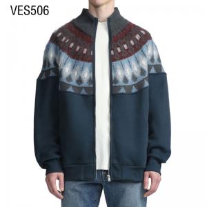 Customized cardigan half body jacquard knitted long sleeved autumn and winter long sleeved sweater sports jacket men's and women's universal clothing manufactured by Chinese clothing factory