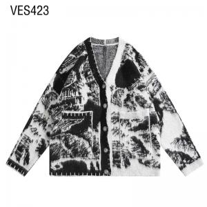 Customized LOGO OEM&ODM cardigan dual color single breasted loose knit jacket with pockets Fashion hip-hop street warm top Sweater manufacturer China