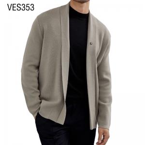 Men's solid color long sleeved loose buttonless cardigan spring and autumn high-quality top Daily outdoor casual knitted jacketClothing Factory China