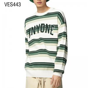 Customized men's o neck pullover trend stripe letters long sleeved spring and autumn Sweatshirt loose clothing Clothing manufacturer China