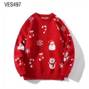 Customized Christmas pullover with many cute graphic jacquard sweaters O-neck for comfortable and soft autumn and winter gatherings Neutral cloths