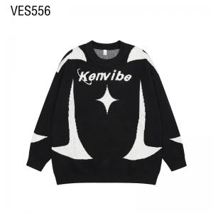 Customized pullover, abstract star shaped jacquard art font, sweater, soft and comfortable autumn and winter, trendy clothing for young people, made in Chinese factories