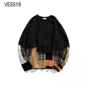 Customized pullover with abstract geometric pattern printing, large long sleeved autumn and winter o-neck sweater, trendy and fashionable clothing, manufactured by Chinese factories