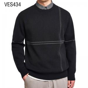 Customized men's striped o-neck sweater loose and mature dark casual pullover Autumn Outdoor Top Clothing Factory China