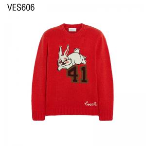 Customized men's and women's universal pullover Running Little Rabbit Decal Long sleeved Cute Large Sweater Autumn and Winter Fashion Clothing Made in Chinese Factory